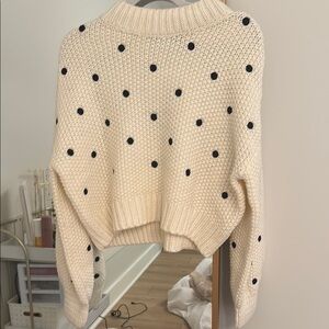 Cream Polka Dot Sweater